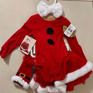 Baby Essentials Red and White Holiday Costume Set